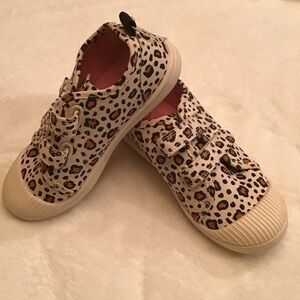 Cat & Jack Tan Leopard Print Kids Sneakers